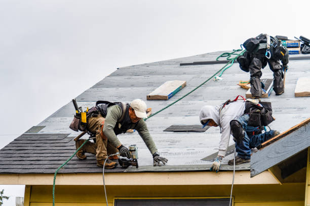 Professional Gutter Installation technician working in Twin Lakes, CA
